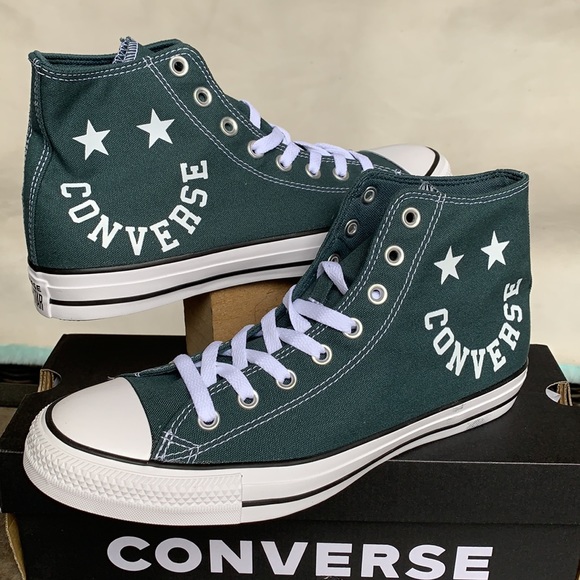 CONVERSE CTAS HI FADED SPRUCE/BLACK/WHITE MENS - Picture 7 of 15